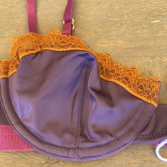 Free People Aralie Lace Trim Underwire Bra Size 32 Matching panties diff listing - Picture 6 of 8